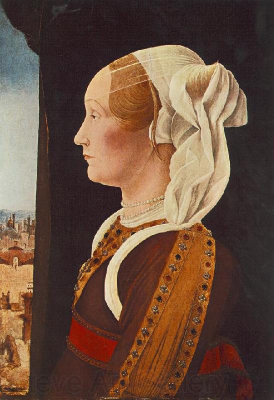 Ercole de Roberti Portrait of Ginevra Bentivoglio Norge oil painting art